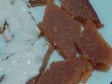 بسبوسه بالقشطه بطريقتي