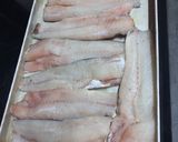 A picture of step 1 of Hake with Basil and Dukkah crust.