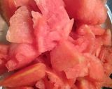A picture of step 1 of Watermelon masala cooler.