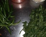 A picture of step 1 of Mirchi Techa.