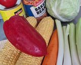 Őszi, babos kukoricaleves (vegán) 🌽🫘 recept fázis 1 fotója