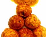 A picture of step 8 of Adai kuzhi paniyaram with tomato-onion chutney.