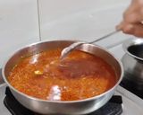 A picture of step 6 of Kathiyavadi Dhokli nu Shak (no onion-garlic).