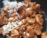 A picture of step 1 of ShoSho's Tandoori Prawns.