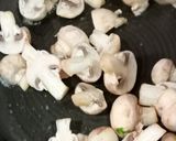 A picture of step 2 of Palak Mushrooms.