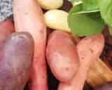 Une image de l'étape 1 de Écrasé de trio de pomme de terre orange cannelle.