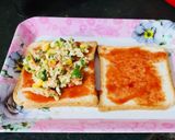 A picture of step 3 of Cheesy veggie sandwich.
