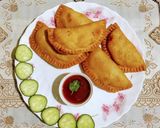 A picture of step 5 of Namkeen Gujia.