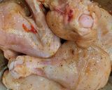 A picture of step 1 of Crispy fried chicken.