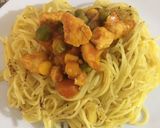 عکس مرحله 5 از دستور اسپاگتی مرغ و سبزيجات مامان آرش پز