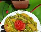 A picture of step 6 of Dherosh Sorshe Poshto (Bhindi mustard Poppy seeds paste).