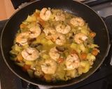 Une image de l'étape 12 de Gambas géantes à l'ananas, aubergine et tomates cerises.
