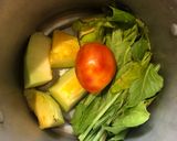 A picture of step 1 of Pumpkin and Spinach soup.