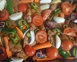 Zöldségekkel sült tarja recept fázis 3 fotója