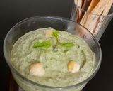 A picture of step 4 of Minty Hummus.