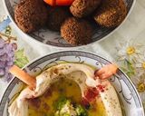 A picture of step 5 of Hummus and Falafel Appetizer.