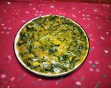 A picture of step 3 of Bathua kadi.