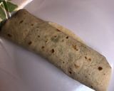 A picture of step 6 of Tortilla chicken wrap.