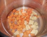 A picture of step 1 of Salted Cod Salad with Potatoes and Carrots.