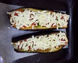 A picture of step 2 of Healthy Veggie stuffed Eggplant.