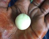 A picture of step 3 of Gullisuwa (Milk balls).