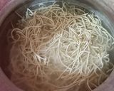 A picture of step 1 of Hakka noodles.