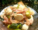 รูปขั้นตอนการทำที่ 7 ของ ราดหน้าเกี๊ยวทอด ใบไชยา Crispy Wonton Rose with Gravy Sauce
