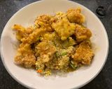 A picture of step 8 of Orange Chicken.