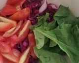 A picture of step 8 of Spinach pancake with spicy salad.