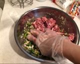 A picture of step 2 of Chinese steamed meat dumplings (Shumai).