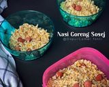 Gambar langkah 5 resipi Nasi Goreng Sosej.