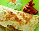 Foto langkah ke 5 dari resep Telur Dadar isi Nasi Goreng.