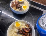 Foto del paso 8 de la receta: Udon cremosos de cerdo, cebolla y calabacín