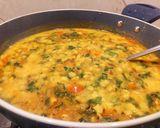 A picture of step 3 of Methi Dal with Special Lasooni Tadka.