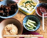 A picture of step 2 of Bibimbap #WYH.