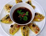 รูปขั้นตอนการทำที่ 8 ของ เต้าหู้ยัดไส้ไก่สับนึ่งซีอิ้ว
