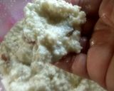 A picture of step 2 of Chhena poda.