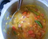 A picture of step 3 of South indian Sambar meal.