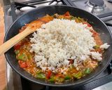 Une image de l'étape 17 de Riz à l’agneau, tomates, poivron, citron et épices.