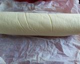A picture of step 5 of Kinder Explosion Swiss Roll.