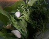 A picture of step 1 of Saibhaji Paneer.