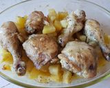 Sült csirkecomb vele sült krumplival recept fázis 4 fotója