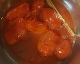 A picture of step 4 of Μπάμιες/Bamies--Greek style braised okra with tomatoes.