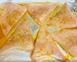 A picture of step 4 of Stingray wings in sesame seeds in the oven.