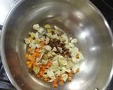 A picture of step 1 of Pineapple fried rice.