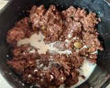 A picture of step 3 of Oats-Choco Lava Muffins.