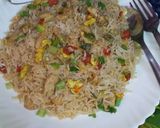 A picture of step 7 of Chicken Egg fried rice.