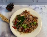 Foto langkah ke 9 dari resep Oseng Cumi Asin Pete.