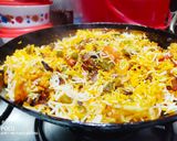 A picture of step 7 of Navrattan Pulao.