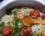 A picture of step 12 of Mutton biryani.